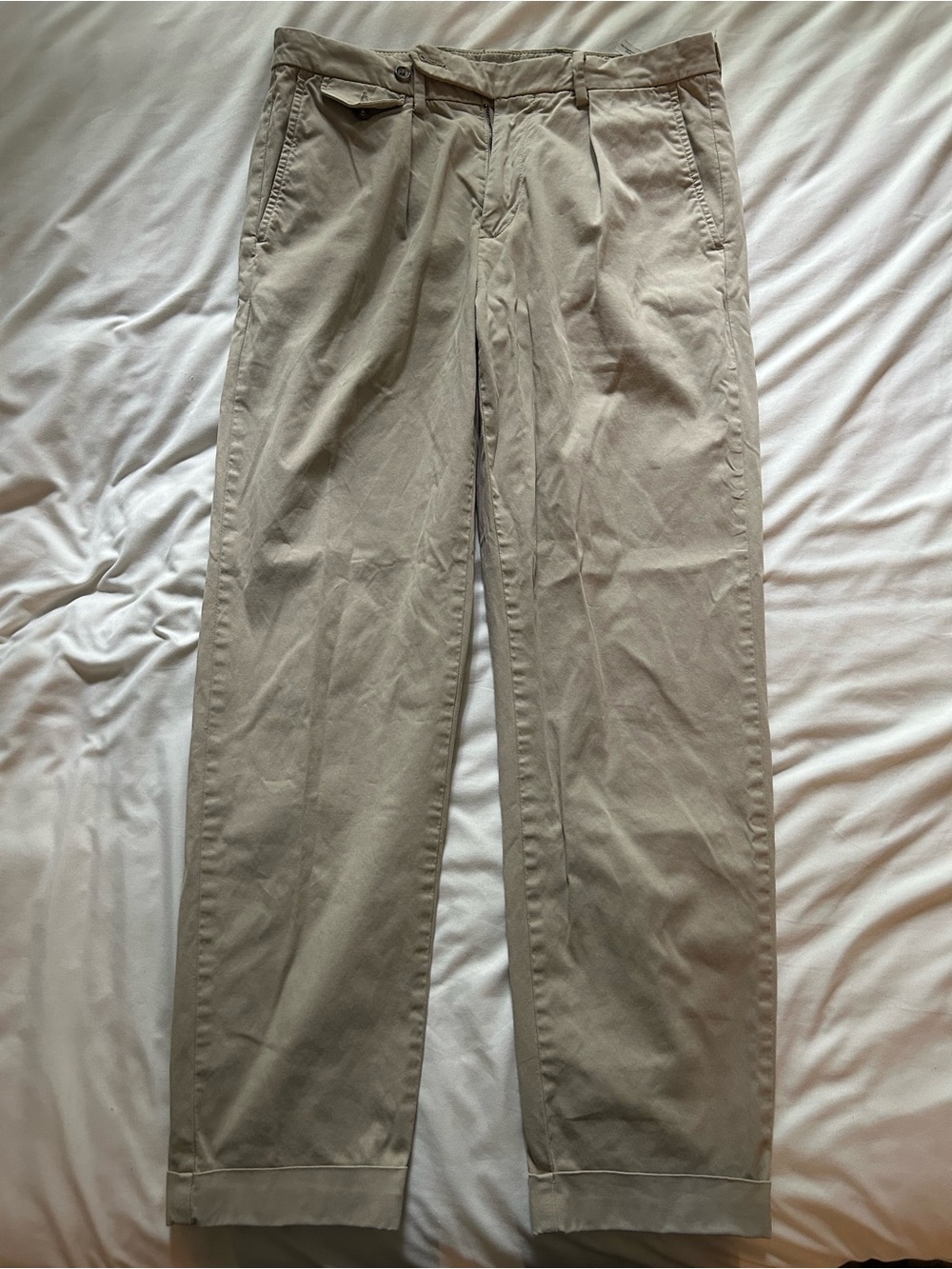 RARE Vintage Polo Ralph Lauren Men's Pleated Chino Pants - Light Khaki